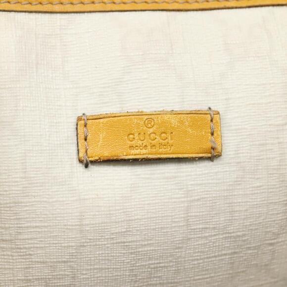 GUCCI GG Supreme Hand Bag Pvc White Gold - Picture 15 of 16